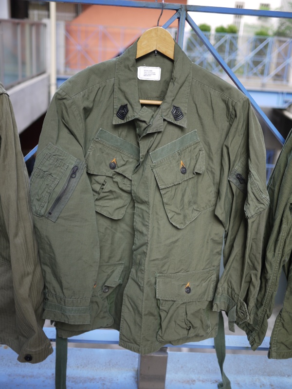 60′s ~ 70's "US Army" Jungle Fatigue Jacket Cotton Poplin Rip Stop 4th 001